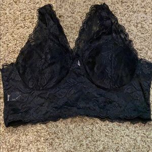 Black lace bralette